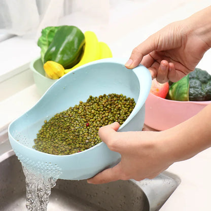 Multipurpose Rice Washing & Draining Colander – Perfect for Kitchen Prep