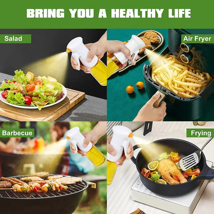 Easy-to-Use Olive Oil Sprayer with Air Fryer Paper Set – BBQ & Cooking Dispenser for Oil & Vinegar