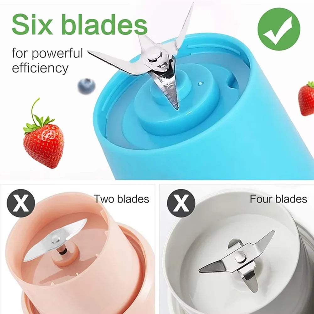 Blade Portable Juice Blender - USB Rechargeable Mini Bottle for Fresh Juices"