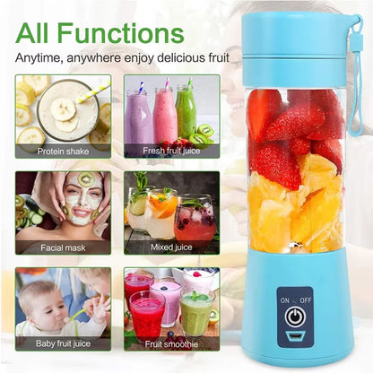 Blade Portable Juice Blender - USB Rechargeable Mini Bottle for Fresh Juices"