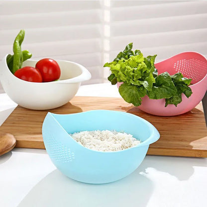 Multipurpose Rice Washing & Draining Colander – Perfect for Kitchen Prep