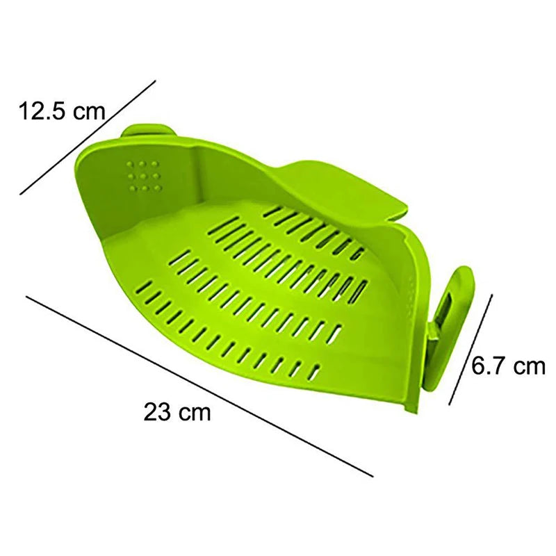 Easy Clip Silicone Strainer for Pots – No Mess, No Spills, Just Perfect Draining