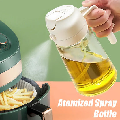 500ml Oil Spray & Kitchen Organizer – 2-in-1 Cooking Bottle for Healthy Meals