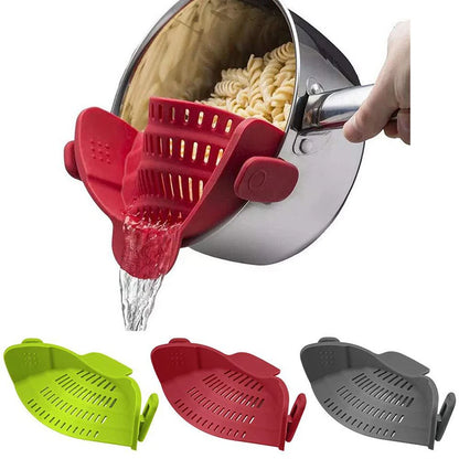 Easy Clip Silicone Strainer for Pots – No Mess, No Spills, Just Perfect Draining