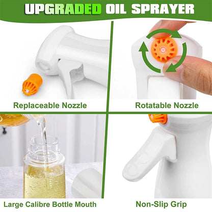 Easy-to-Use Olive Oil Sprayer with Air Fryer Paper Set – BBQ & Cooking Dispenser for Oil & Vinegar